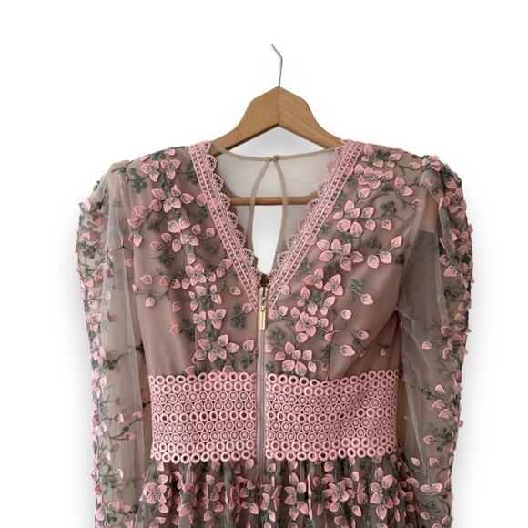 Bronx and Banco Megan Long Sleeve Mini Dress in Rose Pink Small (2-4 US) Women’s - Picture 10 of 12